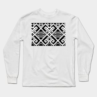 black and white pattern Long Sleeve T-Shirt